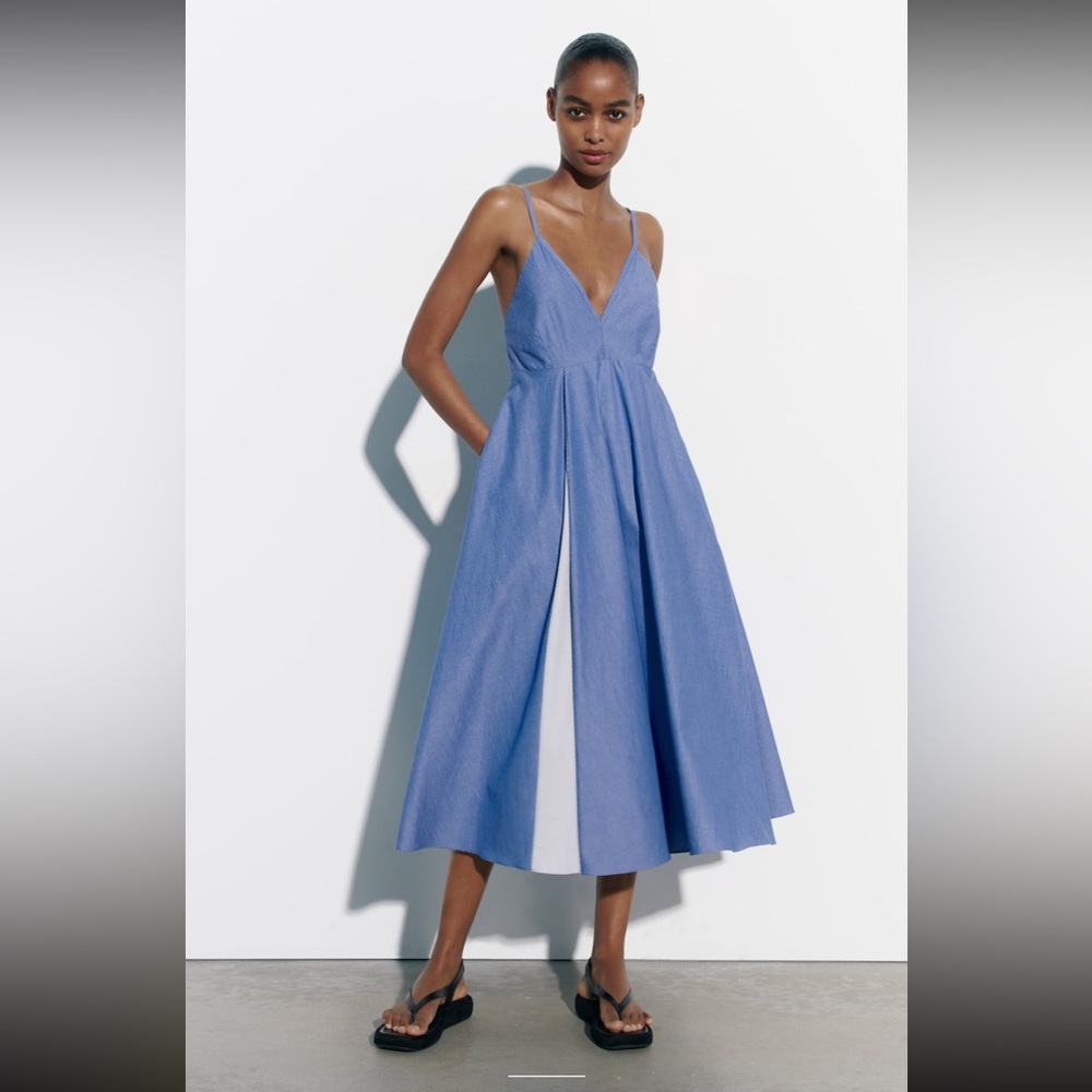 COPY - Zara striped poplin dress